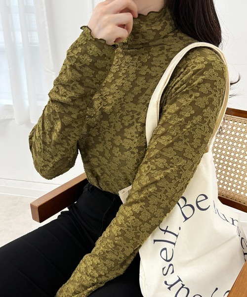 tシャツ タートルネック刺繍シアートップス レディース : ZOZOTOWN