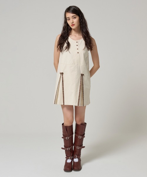 ボリュームスリーブ ミニ丈ワンピース TINA：JOJUN TINA：JOJUN ワンピース ボリュームスリーブ ミニ丈ワンピース
