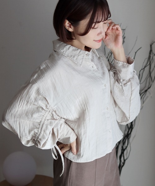 新品完売 HYEON baby blouse / black ブラウス