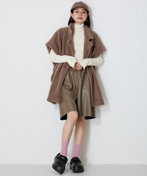 ORiental TRaffic サンダル EC限定 パンチングデザイン厚底ボア
