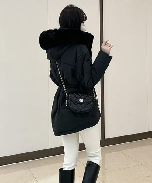 グラスライン中綿コート フェイクダウン エコダウンジャケット SEU ダウンコート ダウンジャケット グラスラインボリューム中綿