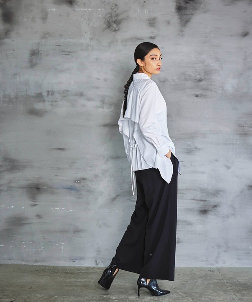 VERSEAU パンツ 2wayハイウエストワイドパンツ レディース