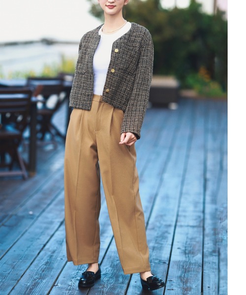 Tuche ジャケット ノーカラージャケット Tuche/トゥシェ ハレの日style