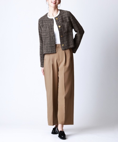 Tuche ジャケット ノーカラージャケット Tuche/トゥシェ ハレの日style