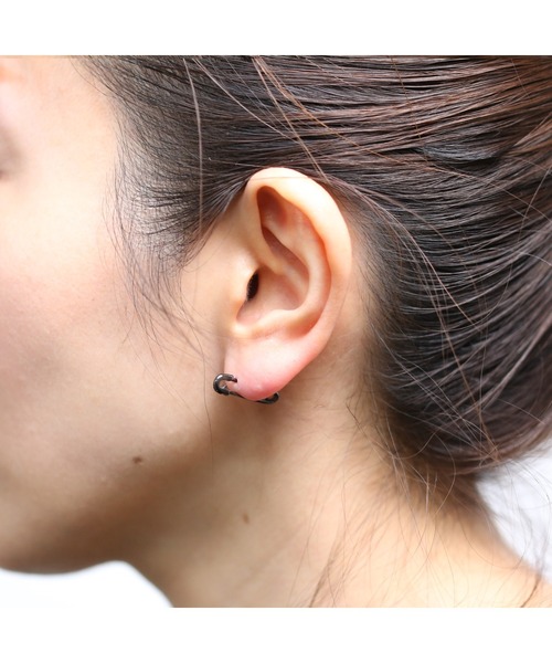 Jam home made 安全ピンダイヤモンドピアスXS-ブラック/片耳 JAM HOME MADE ピアス 安全ピン ブラック ダイヤモンド XS