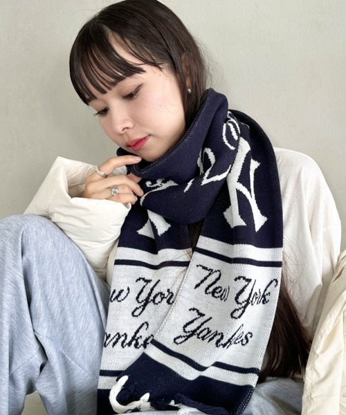 MLB マフラー ストール MLB(エムエルビー)/MLB TEAM MUFF チームロゴ