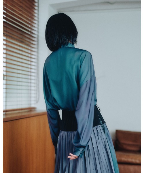 トップス Hana LS Shirt Etrarium Etrarium ブラウス シャツ Hana” Pleats Shirt プリーツシャツ