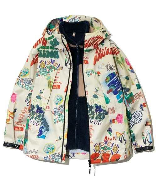 3レイヤー総柄プリント/CRAZY3WAYパーカーJKT (MENS/WOMENS