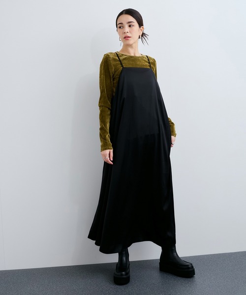 LE CERCLE par rope' ワンピース サテンキャミワンピース
