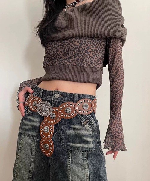 shopnikoniko（ショップにこにこ） ベルト ヴィンテージ風 ワイド