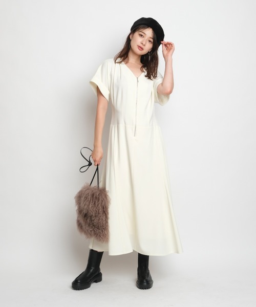 Mystrada（マイストラーダ） 半袖ワンピース 38 ネイビー レディース
