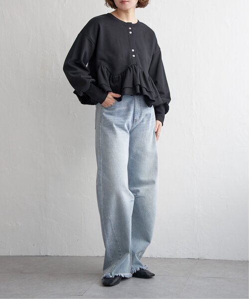 notch. トレーナー スウェット 裏毛2WAYペプラムスウェット レディース