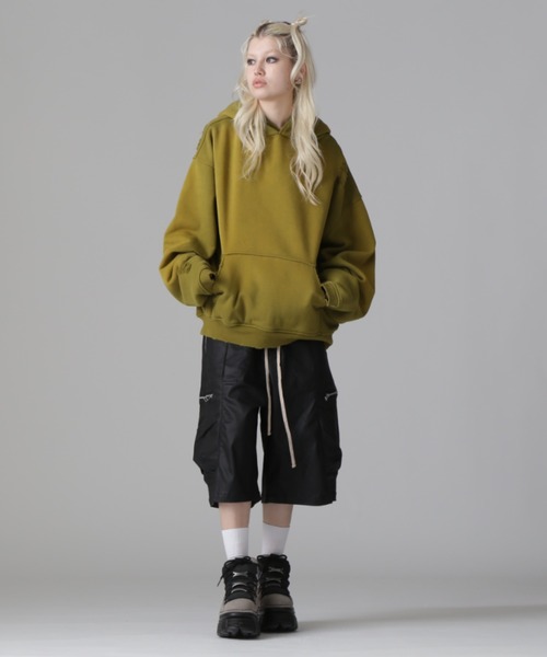 パーカー WHITELAND/ホワイトランド/VINTAGE DAMEGE HOODIE レディース メンズ WHITELAND パーカー WHITELAND/ホワイトランド/VINTAGE DAMEGE