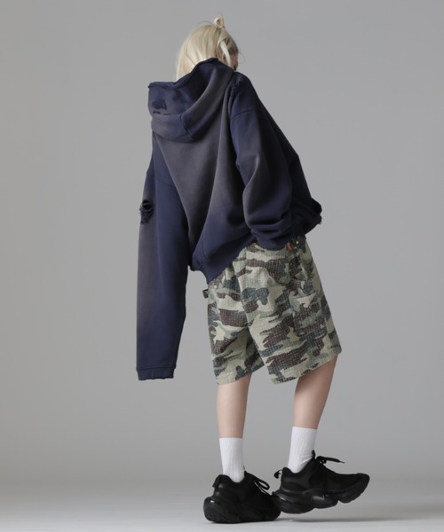 パーカー WHITELAND/ホワイトランド/VINTAGE DAMEGE HOODIE レディース メンズ WHITELAND パーカー WHITELAND/ホワイトランド/VINTAGE DAMEGE