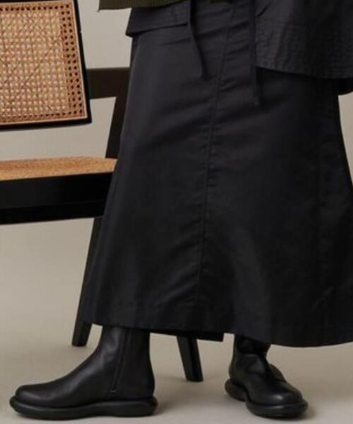 UN3D.アンスリード【美品】ブラック　ジップアップスプリットトゥレザーブーツ UN3D.（アンスリード） ブーツ UN3D./アンスリード/ROUND LOW HEEL