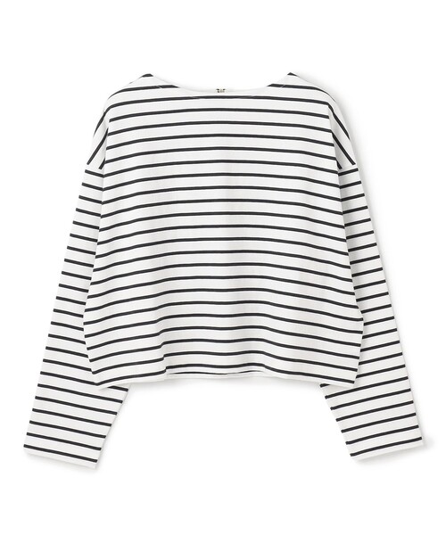 tシャツ 「抗菌防臭/ストレッチ」バックZIP ボーダーT レディース