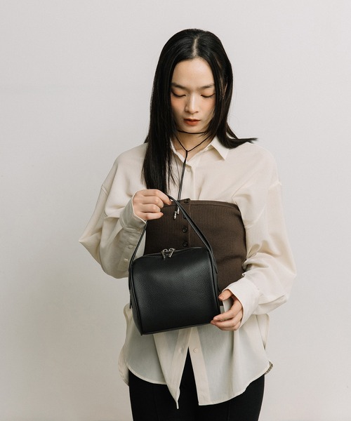 Beau're（ヴュレ） ボストンバッグ BEAURE カウレザー 2WAY ドラム型
