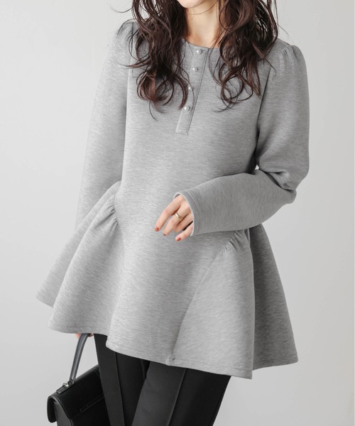 【新品】Lajour ペプラムトップス Lajour ブラウス シャツ 「日本製」ペプラムトップス レディース
