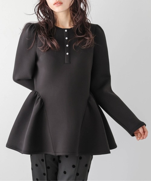 【新品】Lajour ペプラムトップス Lajour ブラウス シャツ 「日本製」ペプラムトップス レディース
