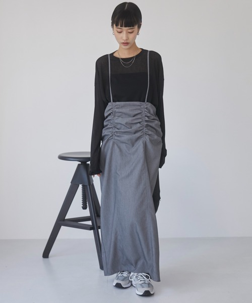 PINUE シャーリングキャミワンピースM ピヌエシャーリングキャミワンピースM