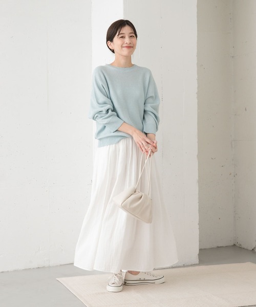 新品！URBAN RESEARCH DOORS リネン混スラブドルマンニット URBAN RESEARCH DOORS ニット セーター リネン混スラブドルマン