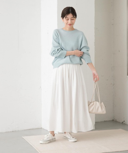 新品！URBAN RESEARCH DOORS リネン混スラブドルマンニット URBAN RESEARCH DOORS ニット セーター リネン混スラブドルマン
