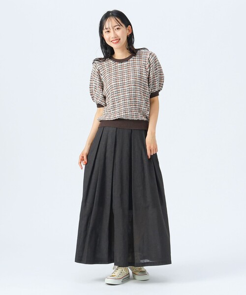 ニット セーター カラフル チェック ニット レディース BEAMS HEART ニット セーター カラフル チェック レディース