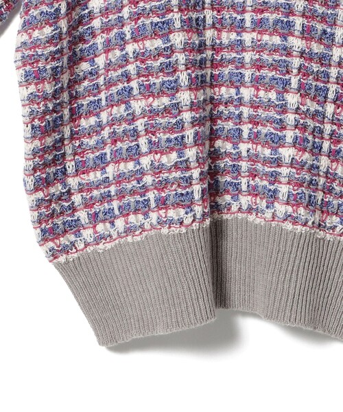 ニット セーター カラフル チェック ニット レディース BEAMS HEART ニット セーター カラフル チェック レディース
