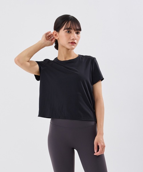 tシャツ ZEN WEAR 「インストラクター監修」着心地と動きやすさにこだわったソフトショート丈カットソー（裾調整なし） レディース ZEN WEAR tシャツ 「インストラクター監修」着心地と動きやすさ