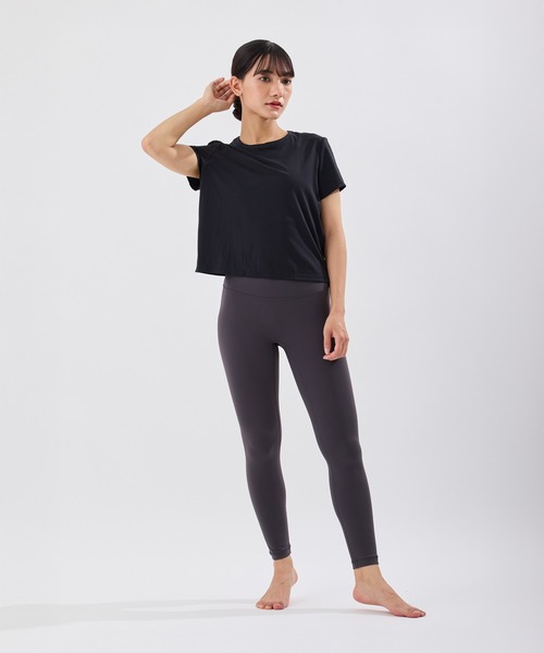 tシャツ ZEN WEAR 「インストラクター監修」着心地と動きやすさにこだわったソフトショート丈カットソー（裾調整なし） レディース ZEN WEAR tシャツ 「インストラクター監修」着心地と動きやすさ