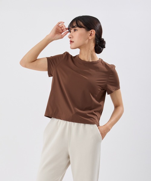tシャツ ZEN WEAR 「インストラクター監修」着心地と動きやすさにこだわったショート丈カットソー（半袖） レディース ZEN WEAR tシャツ 「インストラクター監修」着心地と動きやすさ