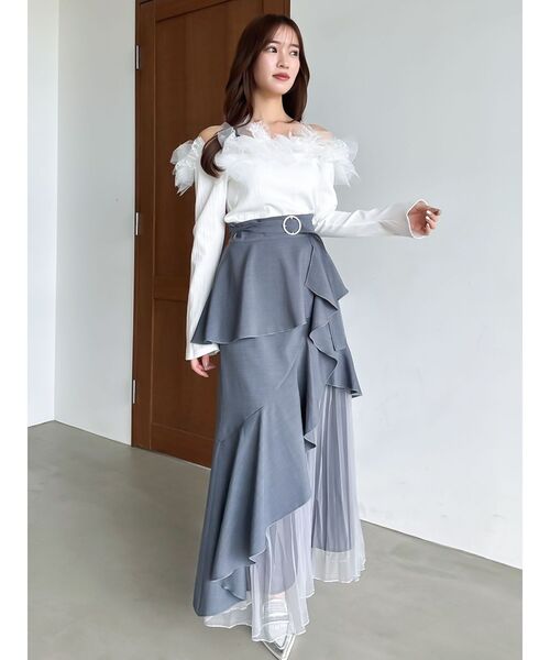 ❗️夏セール❗️ dazzlinアシメプリーツマーメイドスカート　グレー dazzlin スカート アシメプリーツマーメイドスカート : ZOZOTOWN