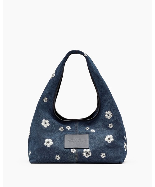 新品★マークジェイコブス スパンコール デイジー デニムサックバッグ インディゴ セール】SEQUIN DAISY DENIM DUAL SLG THE DUAL CHAIN MINI BAG