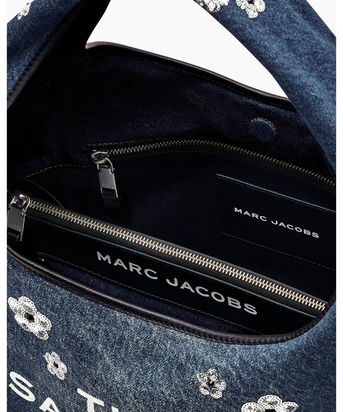 新品★マークジェイコブス スパンコール デイジー デニム サックバッグ セール】SEQUIN DAISY DENIM DUAL SLG THE DUAL CHAIN MINI BAG