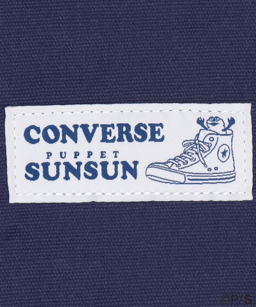 パペットスンスン CONVERSE トートバッグ M ネイビー セール】【CONVERSE】SUNSUN CANVAS TOTE BAG M/パペット