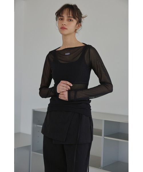 alexia stam アリシアスタン アリシアウェルネス ALEXIA STAM（アリシアスタン）の「Wellness Rib Square Neck