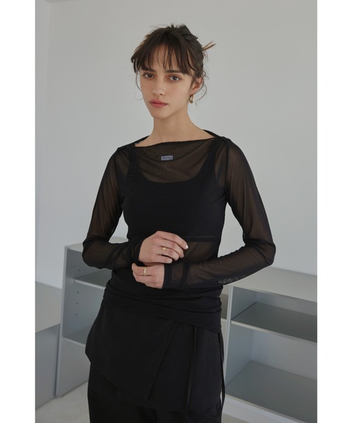 ALEXIA STAM tシャツ Wellness Mesh Long Sleeve Top/ウェルネス