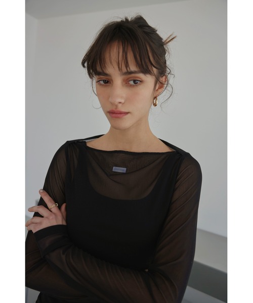 ALEXIA STAM tシャツ Wellness Mesh Long Sleeve Top/ウェルネス
