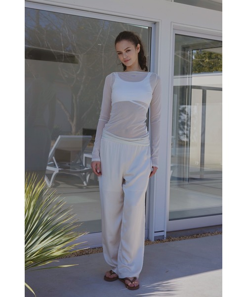 ALEXIA STAM tシャツ Wellness Mesh Long Sleeve Top/ウェルネス
