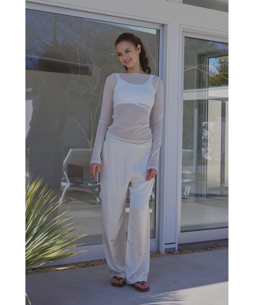 ALEXIA STAM tシャツ Wellness Mesh Long Sleeve Top/ウェルネス