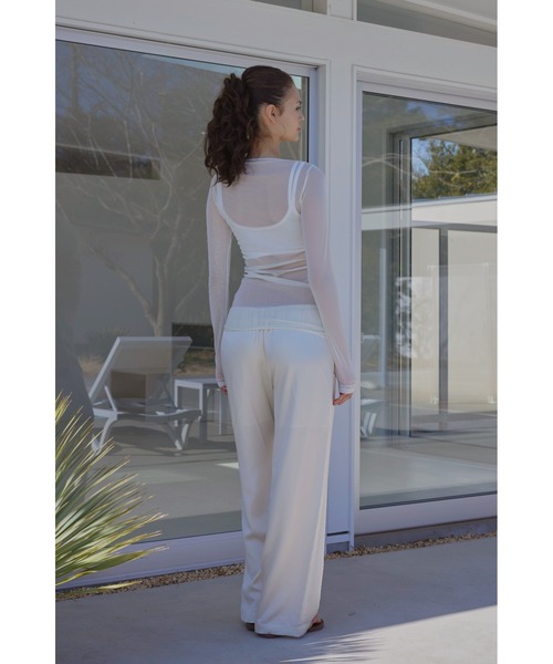 ALEXIA STAM tシャツ Wellness Mesh Long Sleeve Top/ウェルネス
