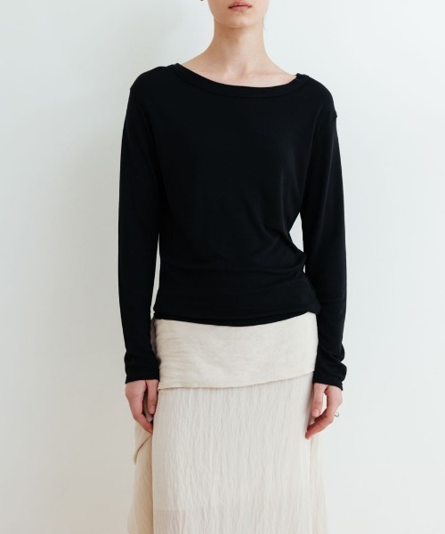 tシャツ Studio Doe  Premium Tencel Spread Neck Sweater レディース