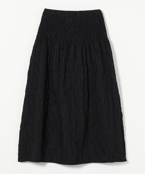 BEAUTY&YOUTH UNITED ARROWS 黒 フレアスカート UNITED ARROWS スカート シャーリングジャガード フレアスカート