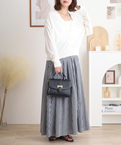 EGLANTINE カーディガン Vネック 薄手 長袖ニットカーディガン