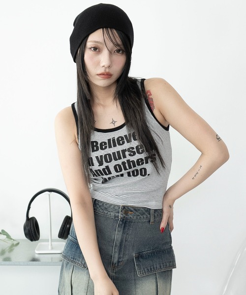 VIVI♡POPO　リブ編み ブラック タンクトップおまとめ商品 VIVI♡POPO リブ編み ブラック タンクトップおまとめ商品 VIVI♡POPO様専用