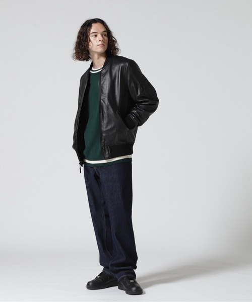 AVIREX（アヴィレックス） ジップアップブルゾン M ブラック メンズ