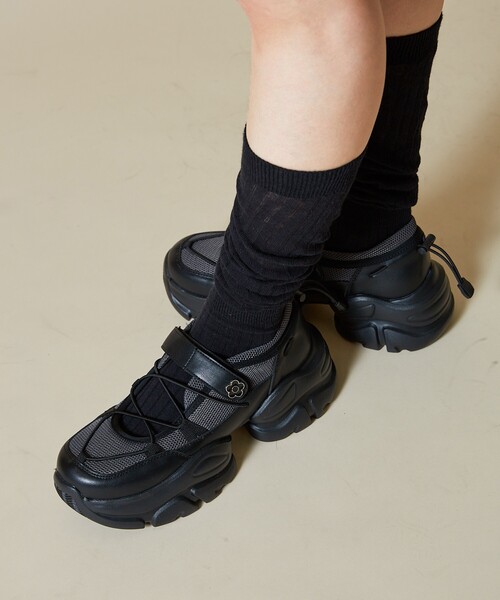 MARY QUANT×PUBLUXクロスコード バレエ スニーカー PUBLUX スニーカー MARY QUANT × PUBLUX/マリークワント クロス