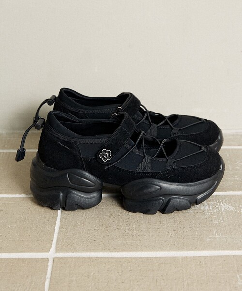 MARY QUANT×PUBLUXクロスコード バレエ スニーカー PUBLUX スニーカー MARY QUANT × PUBLUX/マリークワント クロス
