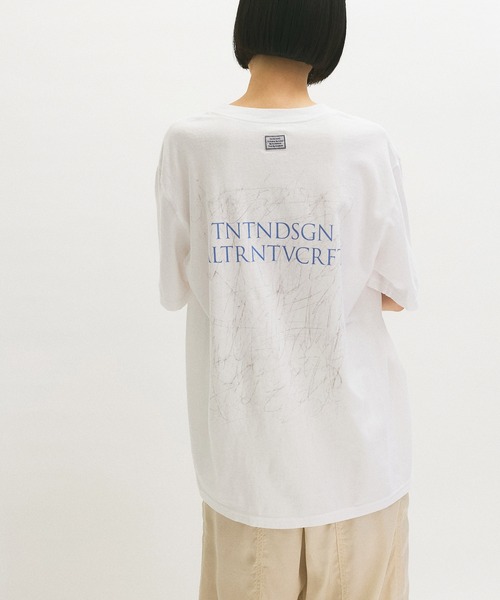 tシャツ 「TANGTANG for ADAM ET ROPE'」別注 HANDWRITING ABSTRACT レディース TANG tシャツ 「TANGTANG for ADAM ET ROPE'」別注 HANDWRITING