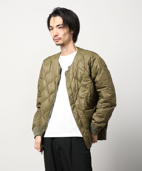 値下げ中＊F/CE TAIONオリーブグリーン キルティング美品 F/CE TAIONオリーブグリーン キルティングナイロンジャケット 美品